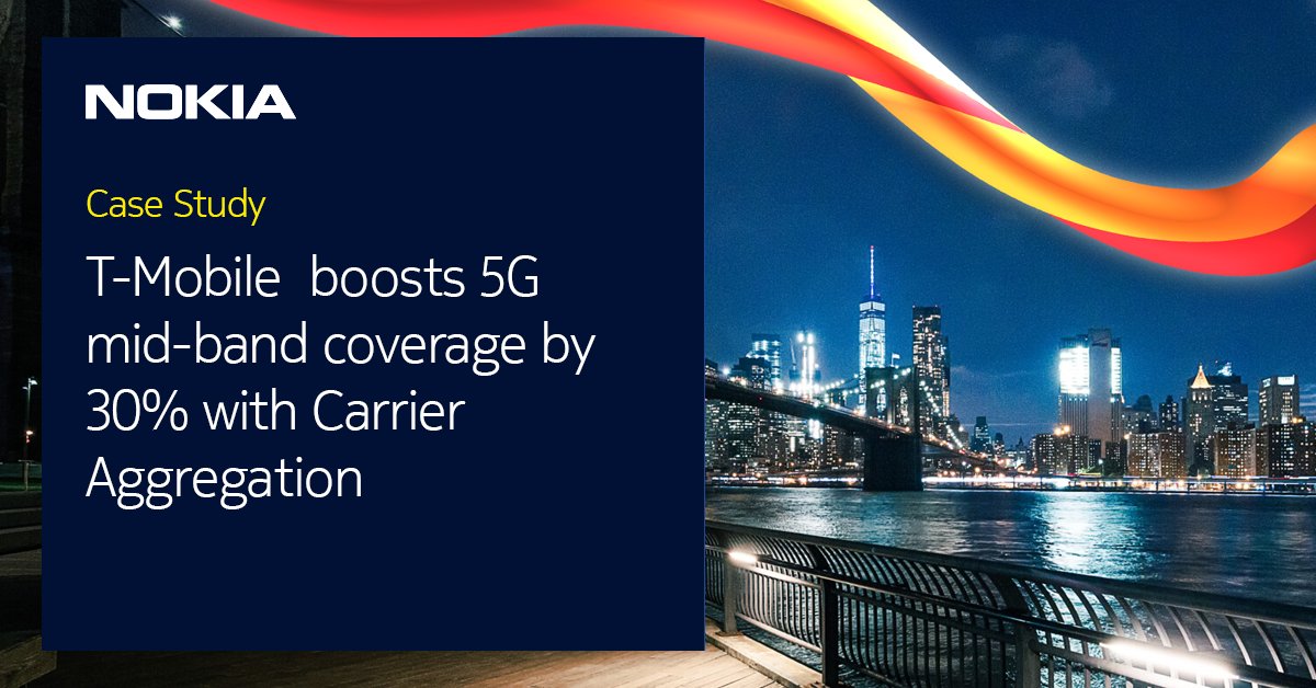 rittis's tweet image. How to break the coverage boundaries of #5G mid-band? This @Nokia case study shows how @TMobile achieved 30% mid-band coverage extension and seamless data rates with 5G #CarrierAggregation nokia.ly/3sViRjK #SpectralEfficiency