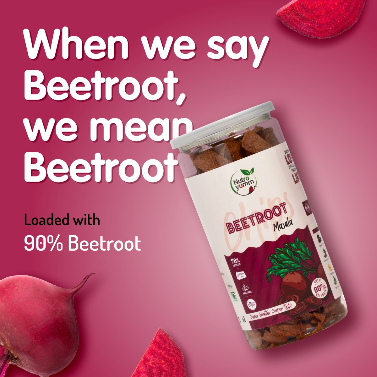 nutroyumm's tweet photo. Our Super Tasty Super Healthy snacks are loaded with 90% of its core ingredient😋
We give what we claim!😉
Order today!
https://t.co/NKMDHwS4TU
.
.
#nutroyumm #healthylifestyle #foodcoma #crunchyfood #munchie #healthysnacks #snacksonthego #snacksonsnacks #beetroot #beetrootchips https://t.co/Fwqr88PfJP