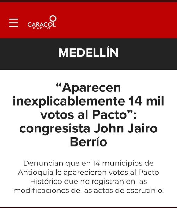 juangiraldomora's tweet photo. @jarizabaletaf @hollmanibanezp @juangiraldomora Dimos pelea solitaria denunciando #FraudeHistorico electoral, Declaraciones ante medios, redes, comision nacional electoral, procuraduria, reclamos ante @CNE_COLOMBIA , declaraciones en medios y senado de colombia, y como dices los demás #Callaron https://t.co/vk829KtPn4