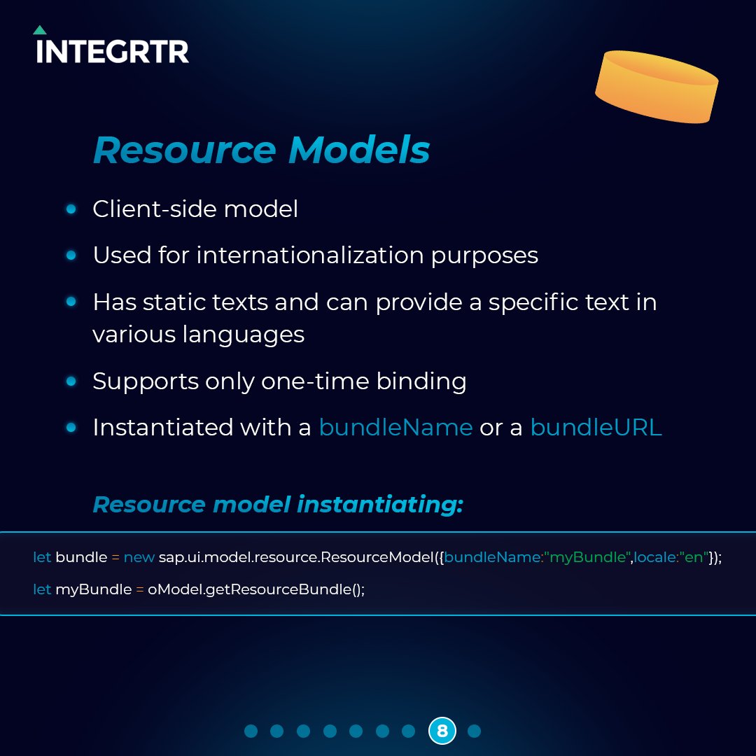 integrtr's tweet image. Data models in UI5 (8/9)
#ResourceModel