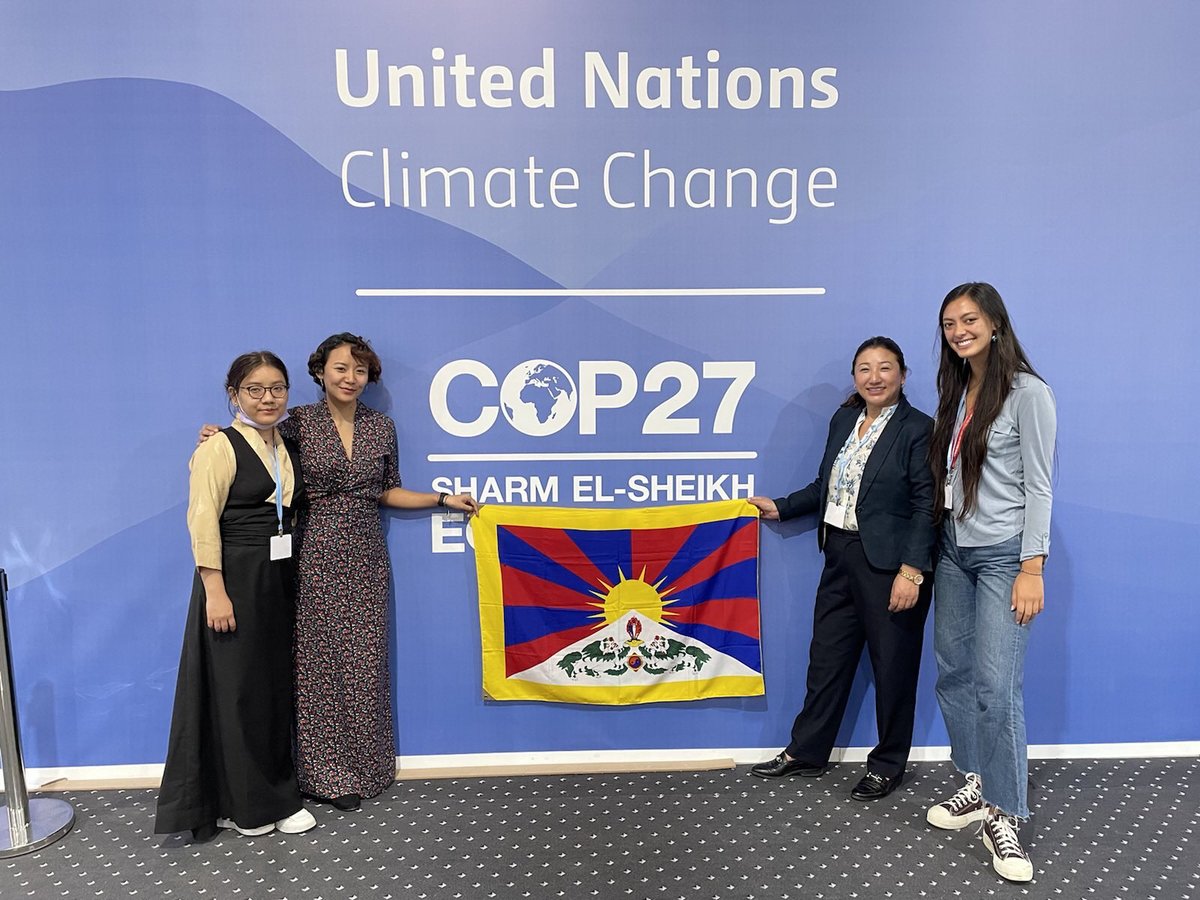 Day 2 at #COP27 for the Tibetan delegation. After a quick planning session in the morning, the delegates headed to the conference to make sure Tibetan voices are part of the climate crisis discussions. #ClimateCrisis #freetibet