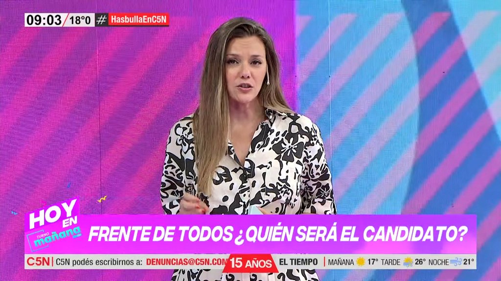 ☀️ ¡Buen día! 👋🏻 Hasta las 11:00 seguí @TurnoMananaC5N con <a href="/LRubinska/">Luciana Rubinska</a> junto a <a href="/yanialvarez1/">Yanina Alvarez</a> <a href="/dgannio/">Darío Gannio</a> <a href="/barbiesimons/">Barbie Simons</a> <a href="/sheiladeltiempo/">Sheila</a> <a href="/marcoscittadini/">Marcos Cittadini</a> <a href="/crisromero10/">Cristian Romero CR10</a> <a href="/Mau_Albornoz/">Mauro Albornoz</a> <a href="/Agustina_Rivas/">Agustina Rivas</a> <a href="/Ariel_Zak/">Ariel Zak</a> y equipo [EN VIVO] por C5N.