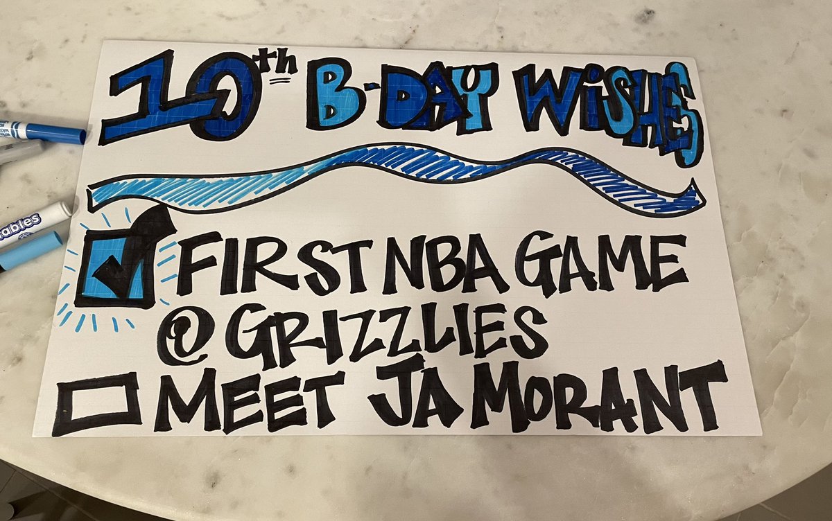 sfabeles's tweet photo. Let’s make this birthday wish come true tonight! @memgrizz @JaMorant @NBA @GrizzliesPR https://t.co/ojAp28FDXu