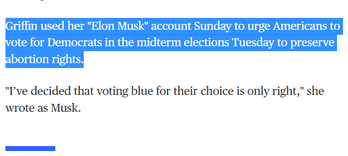 Kathy Griffin was banned for election misinformation