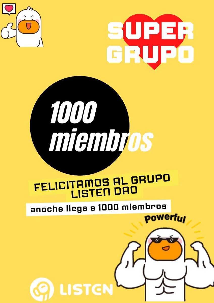 ListenComunity's tweet photo. Les contamos que anoche un primer Grupo en LISTEN llega a 1000 miembros.

Esto es todo un hito para el proyecto y para las redes sociales descentralizadas.

Felicitaciones al equipo de @Listen_io y les invitamos nuevamente a participar de las pruebas de la aplicación. https://t.co/55Bb1BD7eu