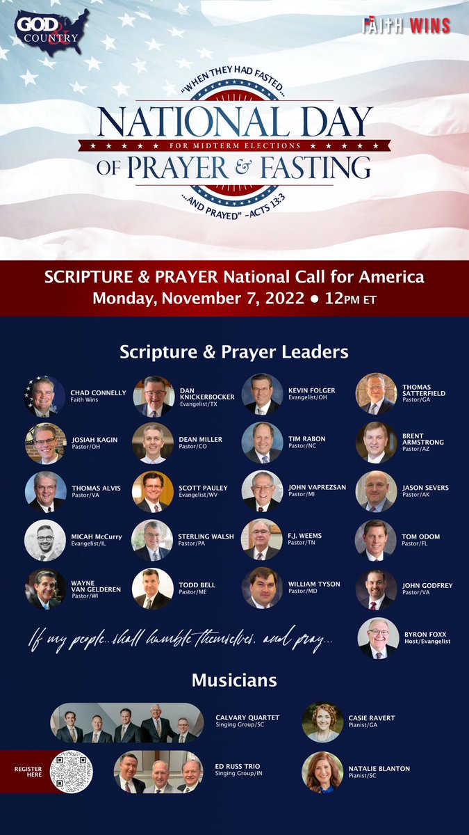 We are seeking REVIVAL from God! Back to the Bible, Back to the Savior, Back to the Local Church, Back to Winning Souls! AMEN

Join us TODAY at noon.

Register now: us02web.zoom.us/webinar/regist…

“And when they had fasted and prayed…” (Acts 13:3)