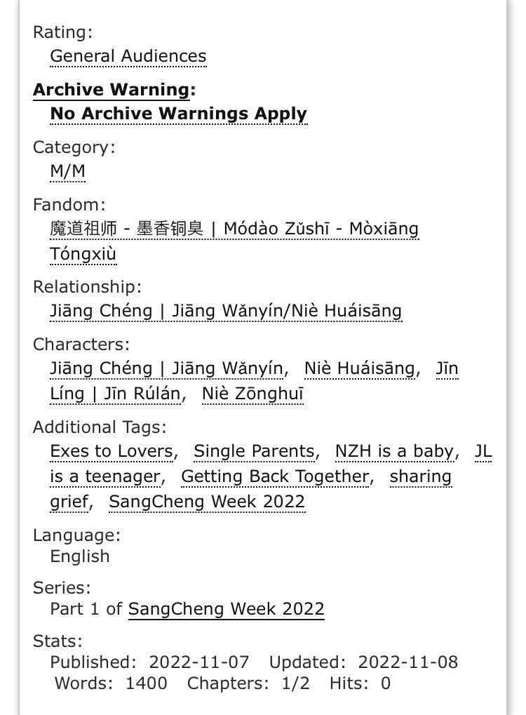 jcxsmiling's tweet photo. 💜 #sangcheng
💚 late submission for #scweek22
💜 Day 4: Memories
💚 1.4k words (1/2 chapters)
https://t.co/cgnkH7EJAX https://t.co/UfoPBsvyoH