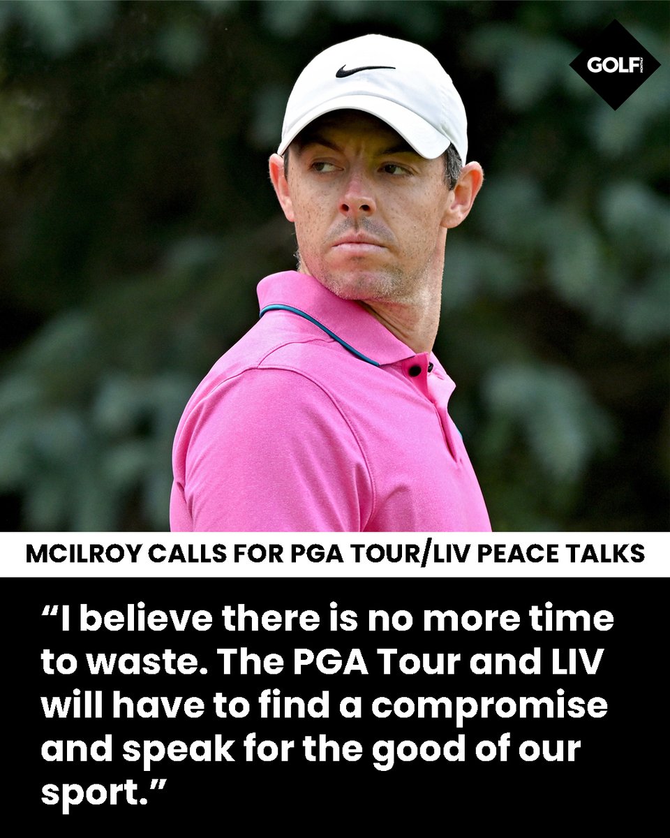 Rory McIlroy has urged the PGA Tour and LIV Golf to end their feud...
