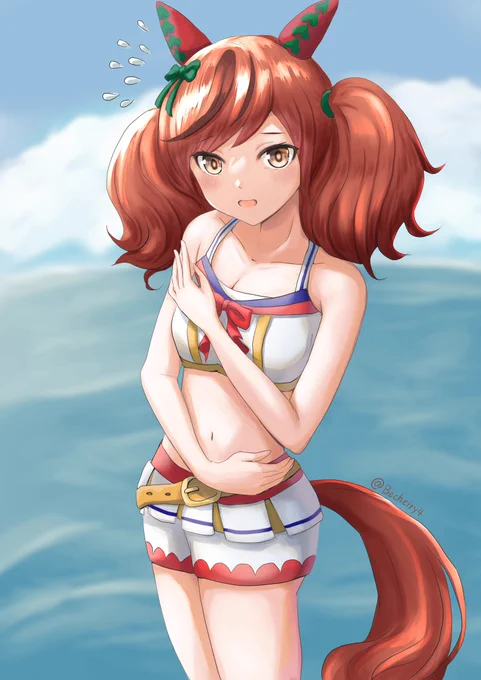 #いいおなかの日 #ウマ娘これかな?チア水着ネイチャさん 