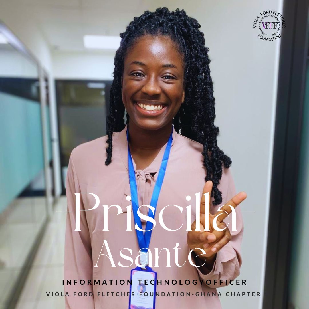 vfffoundationgh's tweet photo. Meet Priscilla😊
Priscilla is currently an IT Officer at the VFF Foundation Ghana Chapter and she is in charge of media and communications at the foundation.
Check our socials for the full post👍
#health #dafembassy #violafordfletcher
#TulsaMassacre #TrendingNews #fyp #viral https://t.co/LmgThPVTUP