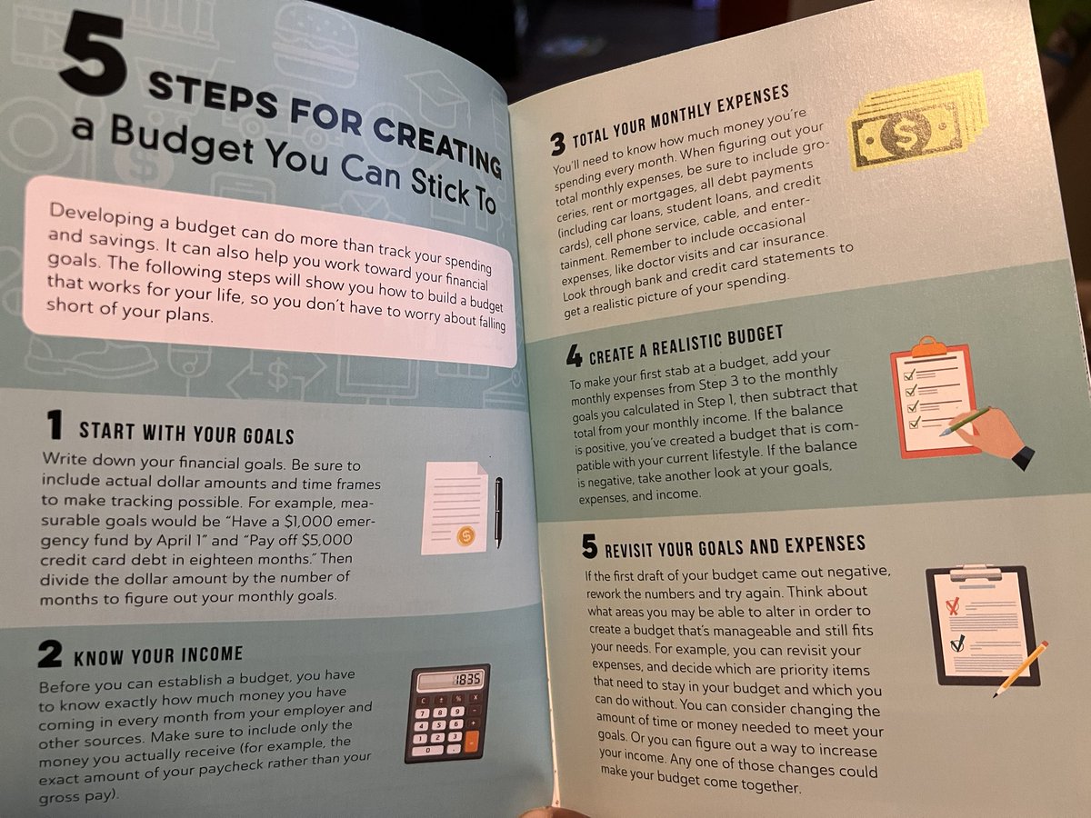 حسب كتاب 
guide to personal finance
من أجل خلق ميزانية  جيدة خصك:
1. أهداف مالية:كتب أهداف مالية دقيقة ماشي أفكار عامة.
2. معرفة المداخيل : عرف شحال كدخل و شحال خصك و واش خصك تزيد خدمة أخرى
3. معرفة المصاريف: خصك تعرف المصاريف و ذلك عن طريق مراقبة المصاريف لمدة 3 أشهر على الأقل.