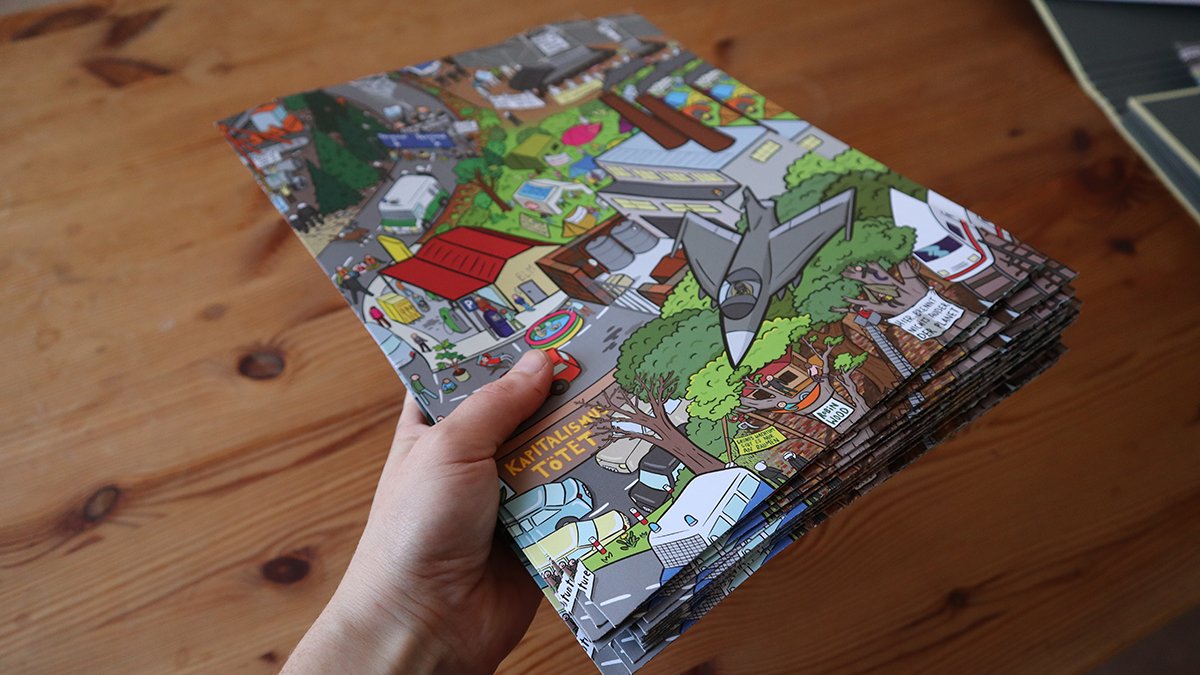 Ursachen und Folgen der Klimakrise in einem Bild - und natürlich auch viele Gegenmaßnahmen und Proteste. Für nur 3 Euro pro Poster könnt ihr jetzt unser neues Klima-Wimmelbild bestellen:  kipppunkt-kollektiv.de/bildungsmateri…