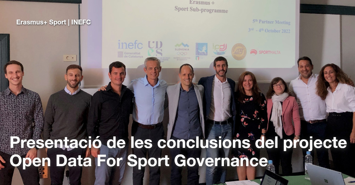Inefc (@inefcat) on Twitter photo 📣ACTES | Presentació de les conclusions del projecte europeu "Open Data for Sport Governance", liderat per l'INEFC i coordinat pel prof. Francesc Solanelles.
📅10/11, 18 h.
📍Sala d'Actes, INEFC BCN
🏛️Presideix <a href="/anna_caula/">Anna Caula</a>, secretària gral. SGEAF
➡️tuit.cat/7muvs 📣ACTES | Presentació de les conclusions del projecte europeu "Open Data for Sport Governance", liderat per l'INEFC i coordinat pel prof. Francesc Solanelles.
📅10/11, 18 h.
📍Sala d'Actes, INEFC BCN
🏛️Presideix <a href="/anna_caula/">Anna Caula</a>, secretària gral. SGEAF
➡️tuit.cat/7muvs