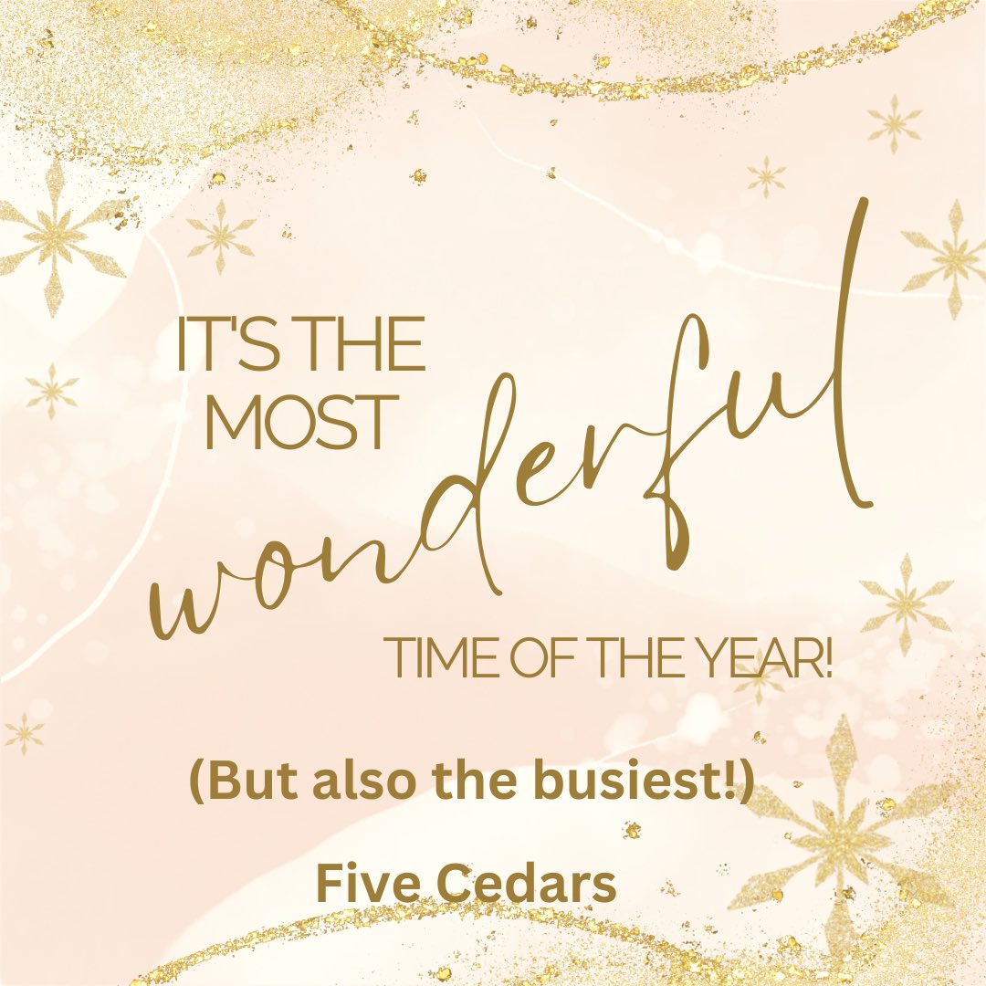 Our December appointment diary is filling up so please book any appointments you need as soon as possible to get the times you need. Message us or call 01884 250023 or email info@fivecedars.co.uk 🎄🥂 💅🏼 #tiverton #devon #middevon #exevalley #freeparking #elemis #elemissalon