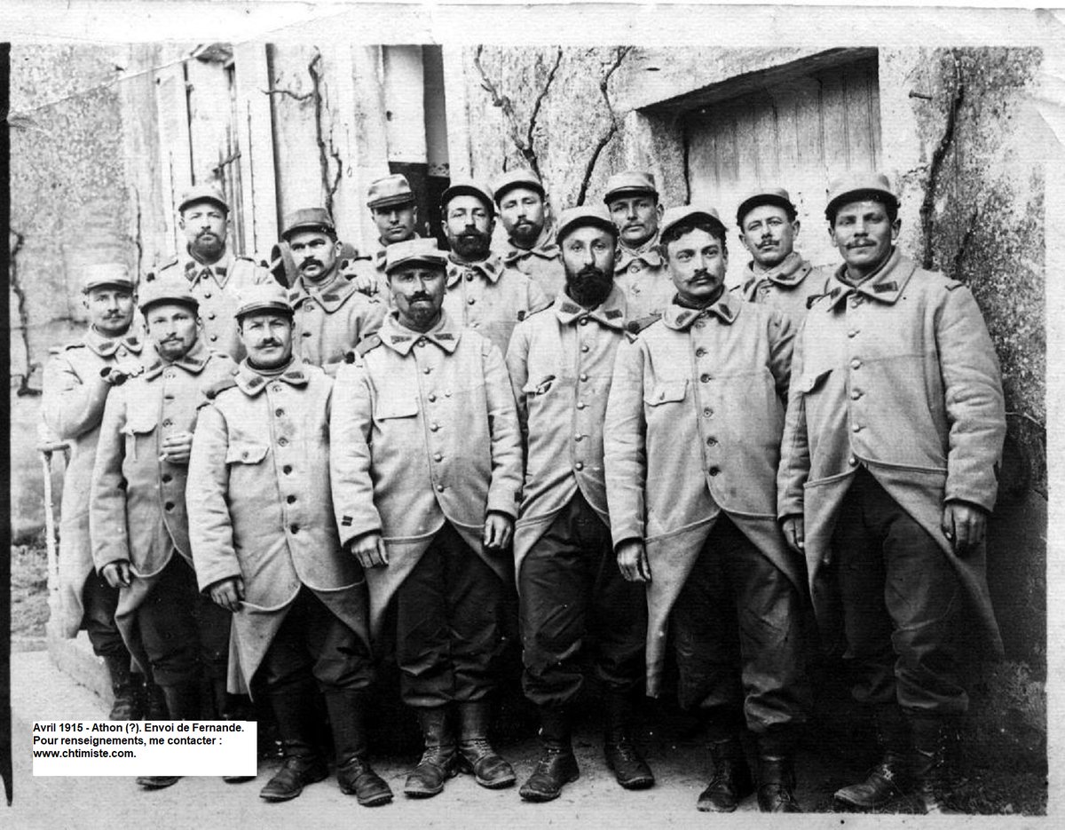 Le_Chtimiste's tweet photo. Un certain AYMON figure sur cette photo d'hommes du 314ème régiment d'infanterie prise en 1915 à Athon (?) - https://t.co/KpJrRbsZFF   #314eRI  #Chtimiste https://t.co/HzQMjhnILA