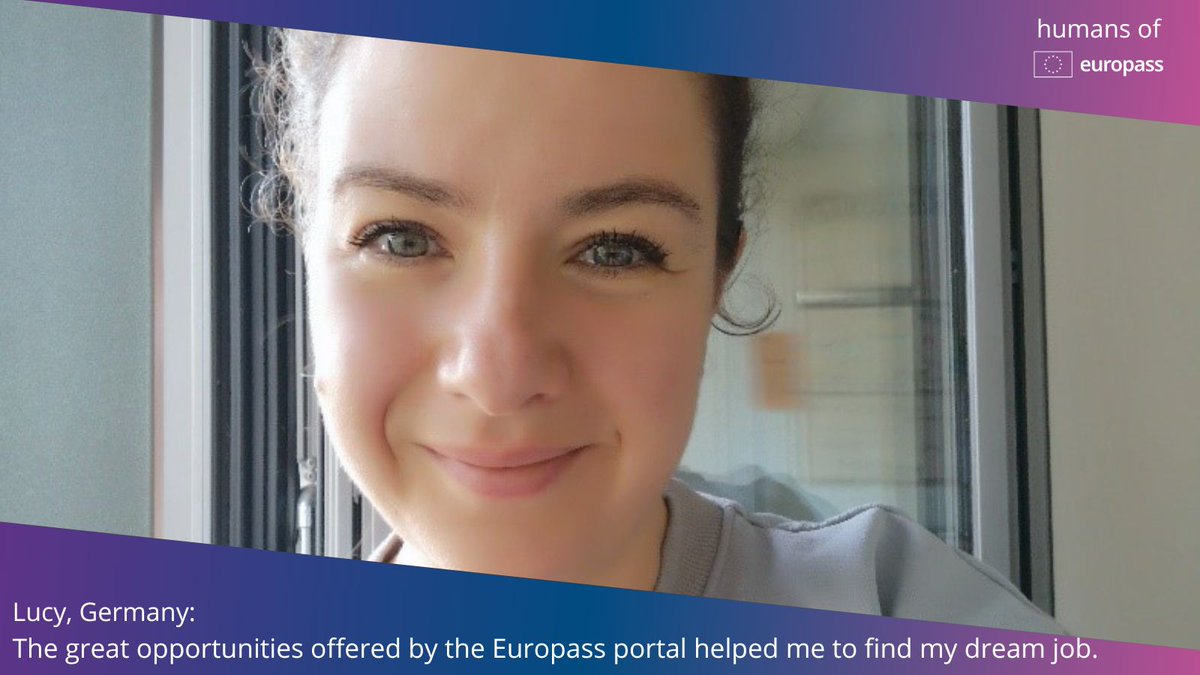 When Lucy from Germany was looking for a job, she discovered the #Europass portal. She was amazed at how easy it was to create a Europass profile and a professional #CV. Her Europass CV design was convincing: Lucy got the job! 
#HumansOfEuropass #GlobalCareersMonth #Skills4Change