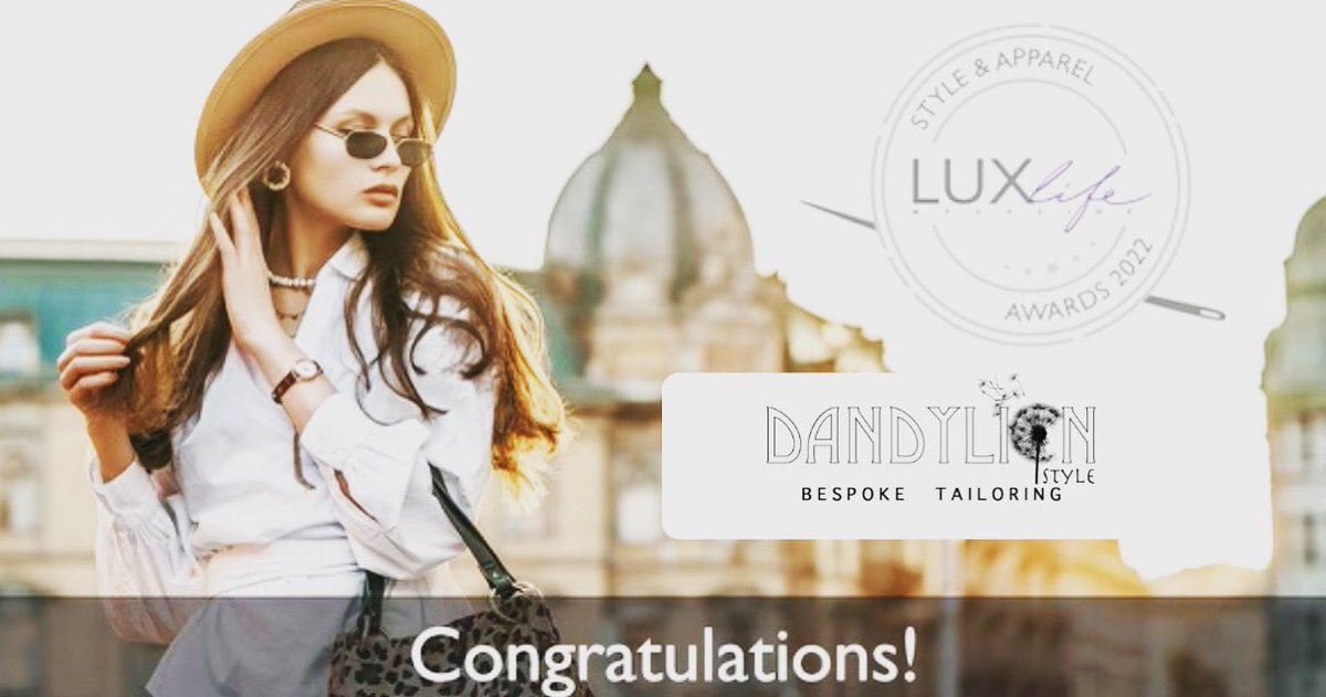 personal_style's tweet photo. Wow wow wow 🤩 

It gives me great pleasure to inform you that    @dandylionstyle has been successful this year and has gone on to receive...

Best Bespoke Fashion Styling Company - South East England

...in the Style &amp; Apparel Awards 2022, hosted by LUXlife! https://t.co/RuQd59SuuE