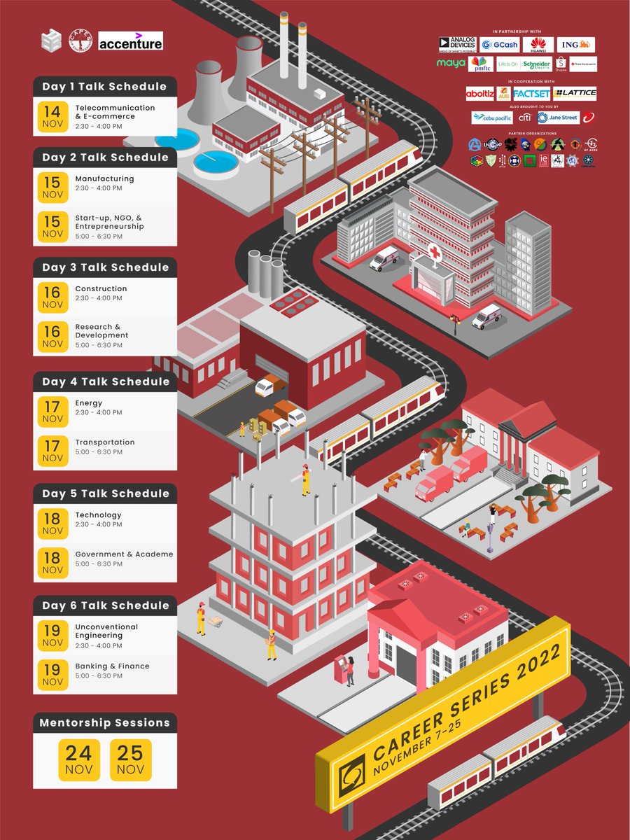 UPCAPES's tweet image. Jumpstart your career with us through Career Series 2022! 🚝

Get ready to learn more and explore the ever-evolving industry and its diverse career options. Take charge and be ahead!

#BuildYourBase
#CareerSeries2022
#UPCAPES