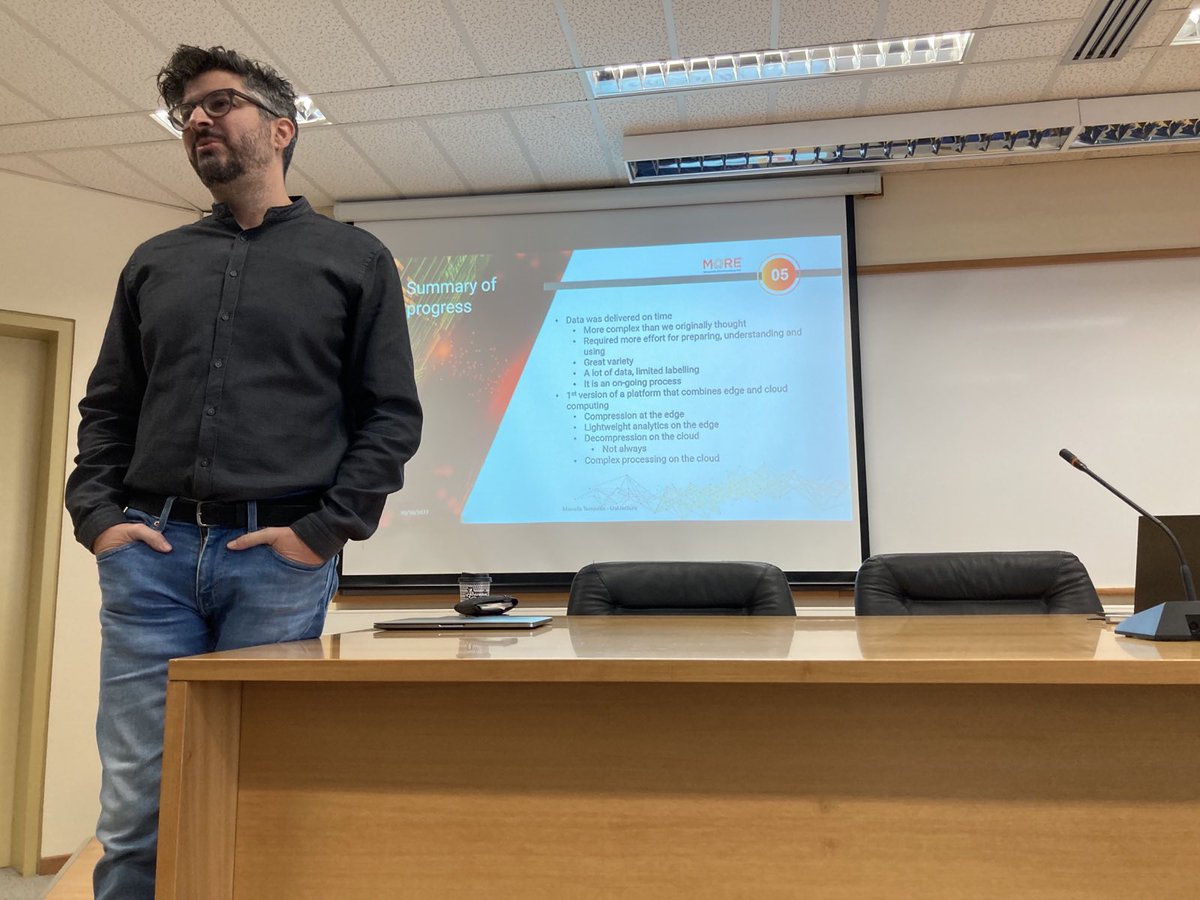 MOREAnalytic's tweet photo. Manolis Terrovitis presented the achievements of MORE to graduate students of the University of Ioannina and explored the possible liaisons between MORE and the Smart City Bus project

https://t.co/fjaDHbaMIq https://t.co/ZURa4wz0M4