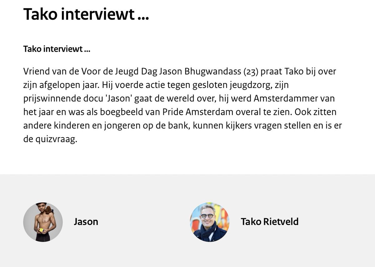 Mijn twee favoriete mensen als het gaat om kinderen &amp; jongeren en het horen van hun stem en stáán voor hun belangen samen bij een conferentie die er toe doet: <a href="/Lisa_Hu_/">Lisa Hu</a> en @JasonErvD zijn bij de #voordejeugddag

#ikluisterengeniet
