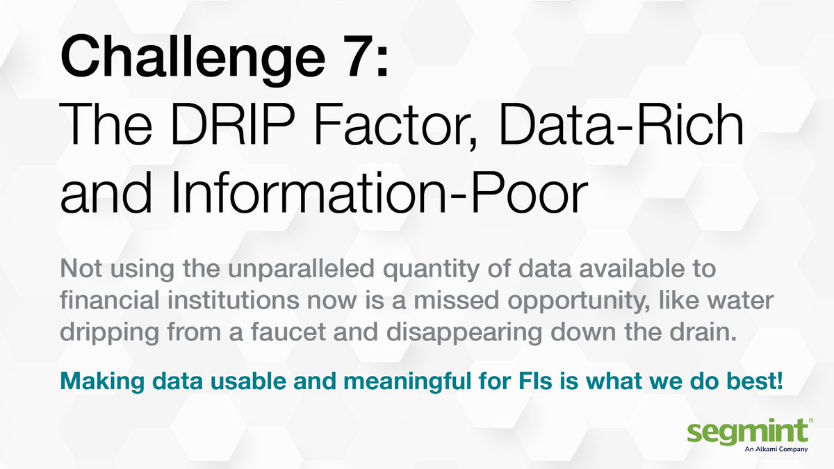 7 Days, 7 challenges (Today is Day 7).
Comment if you're experiencing this headache.
Share any solutions you've uncovered.
Ask us a related question!

thefinancialbrand.com/news/data-anal…

#financialservices #financialindustry #retailbanking #engagement #dataanalytics <a href="/FinancialBrand/">The Financial Brand</a>