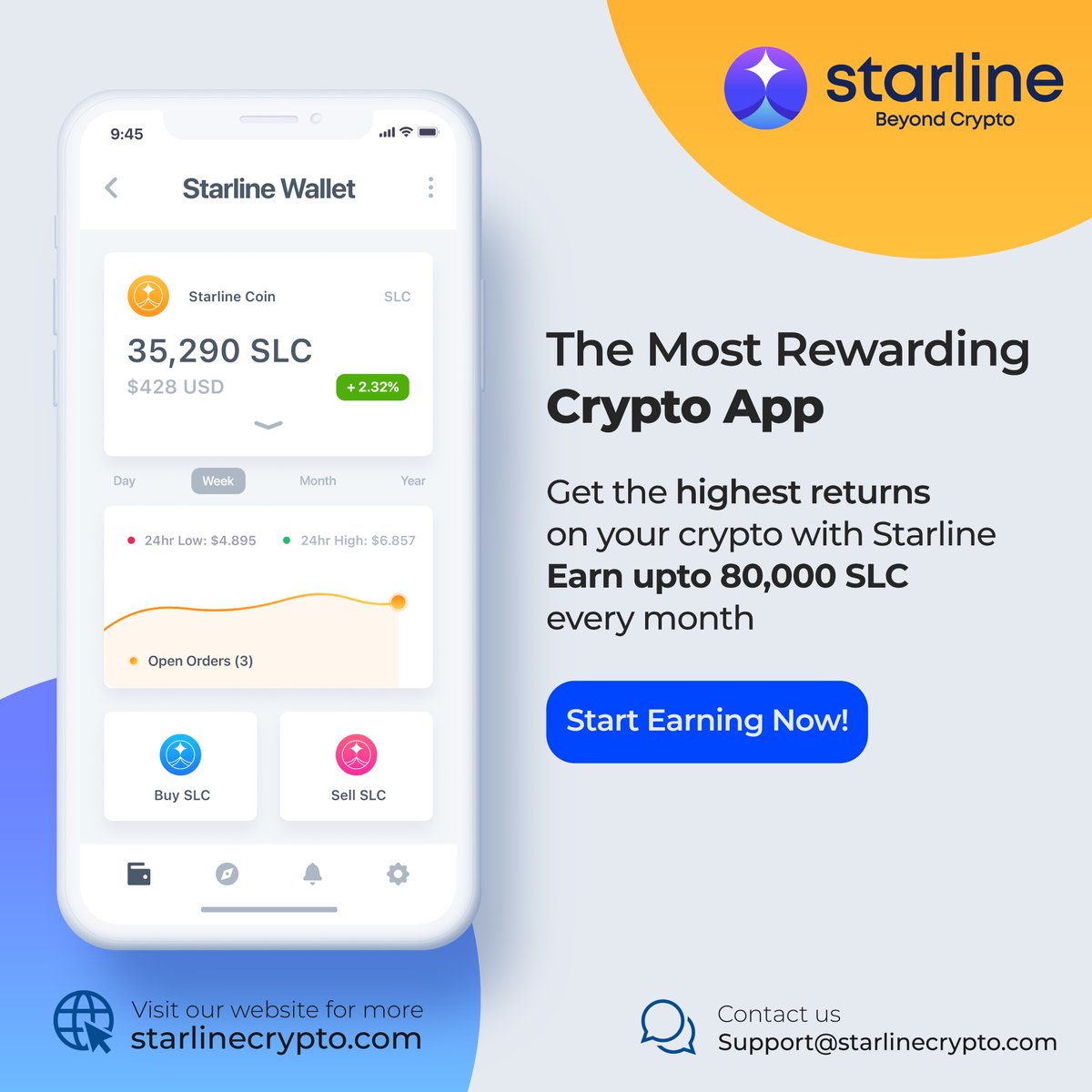Starline_Crypto's tweet photo. Earn monthly interest and income from Starline Crypto Trading- FZCO. Earn Up to 12.5% p.a. with Starline Coin, Grow your holdings with just a few taps. Your one-stop shop to buy, trade and earn. https://t.co/IVZhk3r1rG