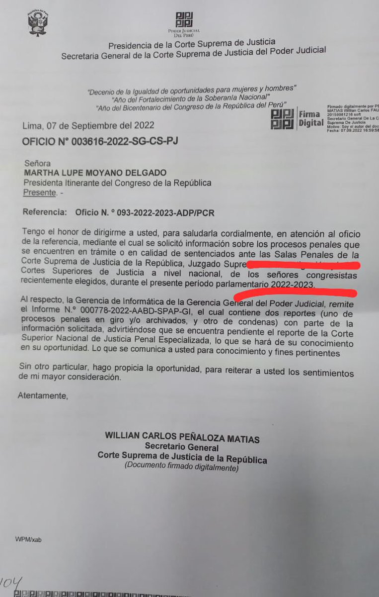 martinhidalgo's tweet photo. #AlertaLegislativa: En la Subcomisión de Acusaciones Constitucionales, Martha Moyano (#FuerzaPopular) no solo tiene un proceso pendiente, sino que recibió la información de su proceso desde setiembre pasado. Es decir, sabía de su impedimento y continuó en el grupo. https://t.co/jTlxXBkyfd