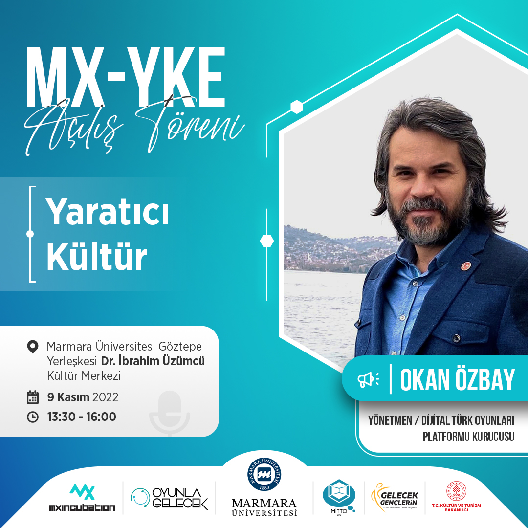 Yaratıcı Endüstriler Ekosistemi , 9 Kasım Çarşamba 13.30 da İbrahim  Üzümcü Kültür Merkezi’nde yeni bir yolculuğa çıkmak için Girişimci'lerini bekleyecek!