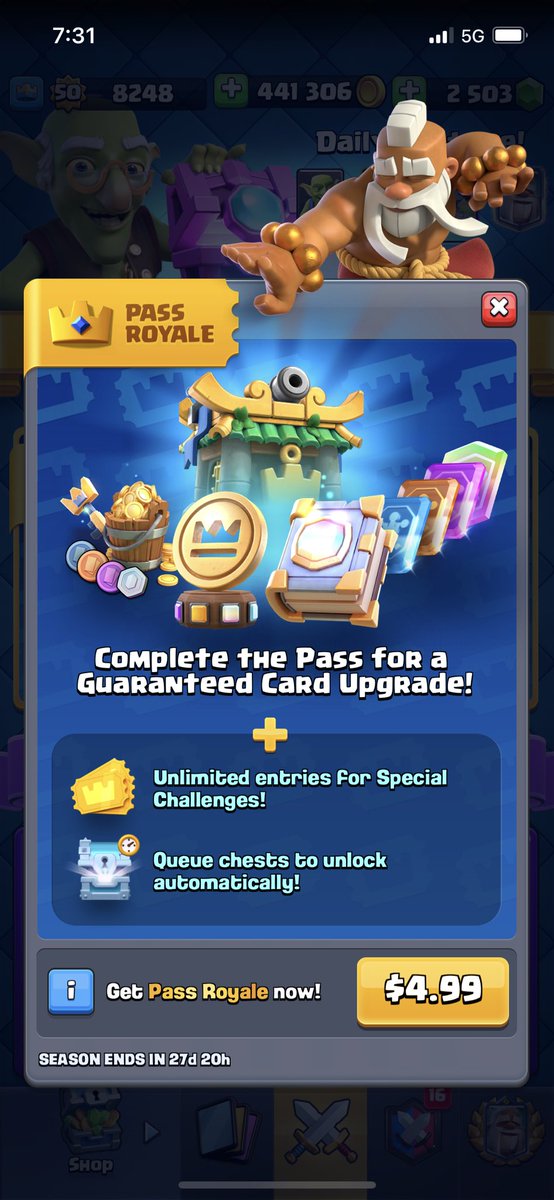 Recuerden usar código: Shelbi antes de comprar su pase en #ClashRoyale <a href="/SHELBI_CLASH/">SHELBI</a>