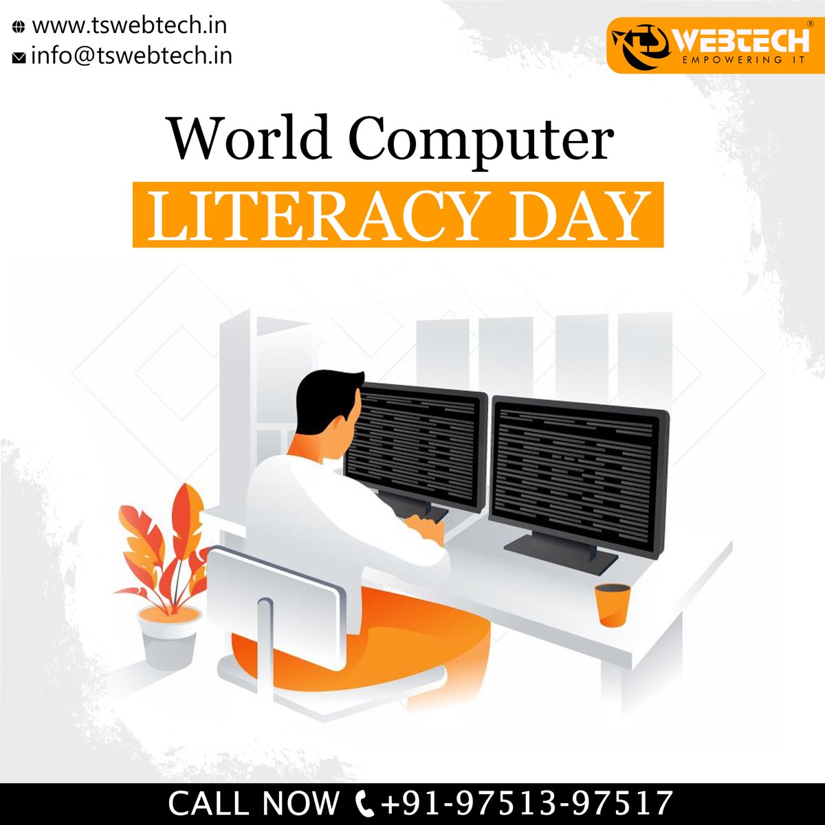 ts_webtech's tweet image. Computing is not about computers anymore. It’s about living. 
 
We congratulate you all on World Computer Literacy Day.

#tswebtech #worldcomputerliteracyday #World #computer #India