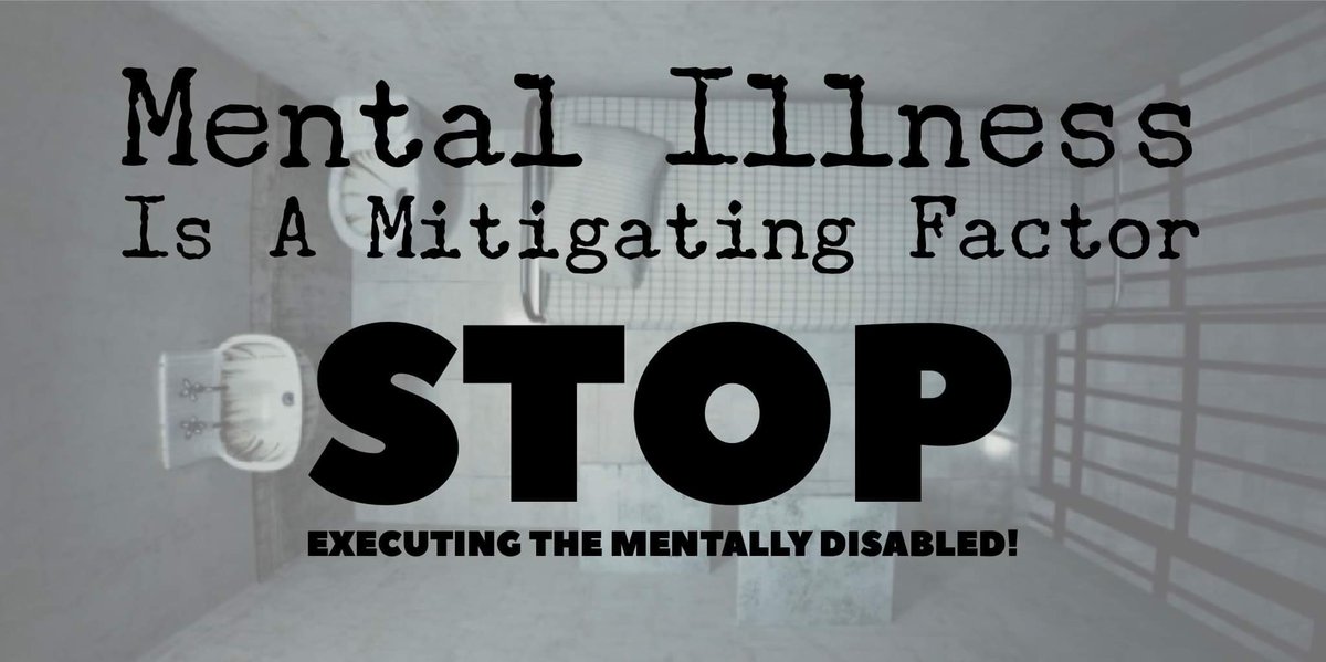 There is a scheduled execution in just 2 days! Once again #Texas will kill a Mentally Disabled man! Why can’t we get any public pressure against killing those with Mental Illness? Why is this continuously ignored? 70% of those incarcerated suffer some sort of mental health issue!