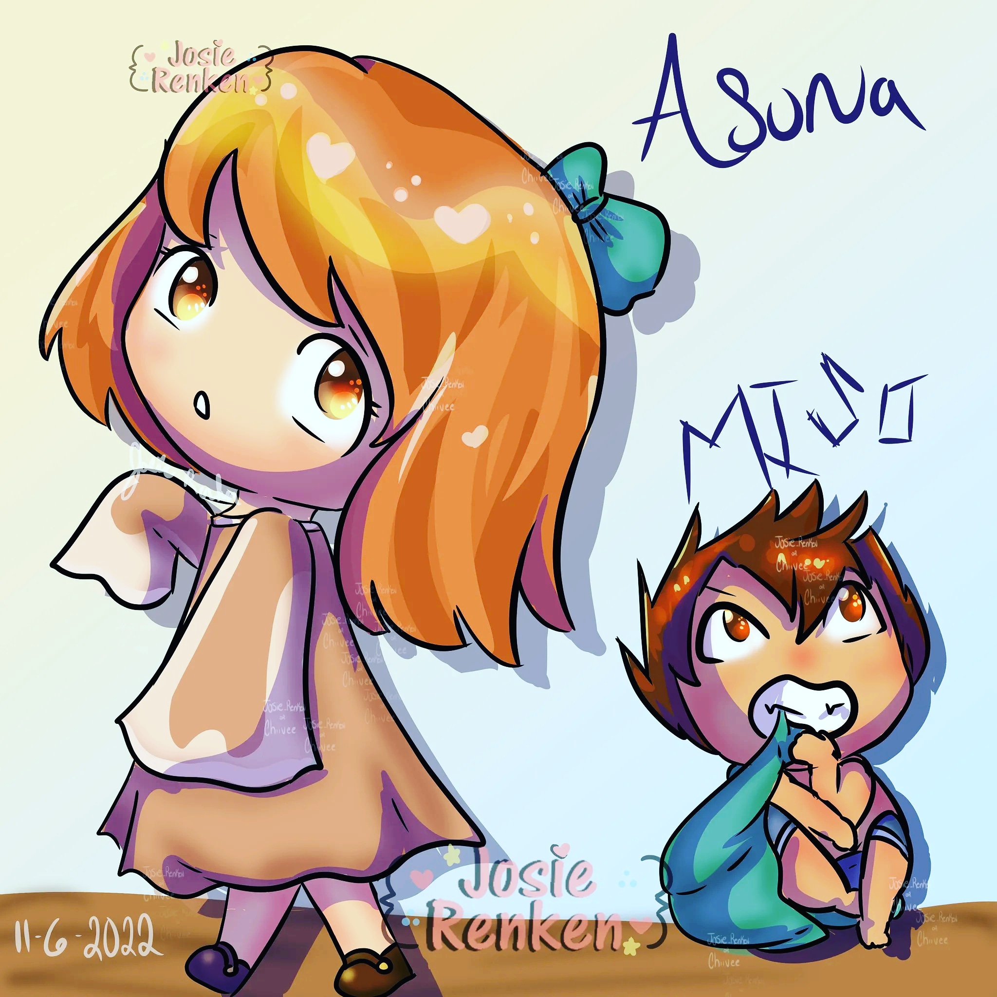 A Fanart of Asuna with Mew eeveelutions : r/swordartonline