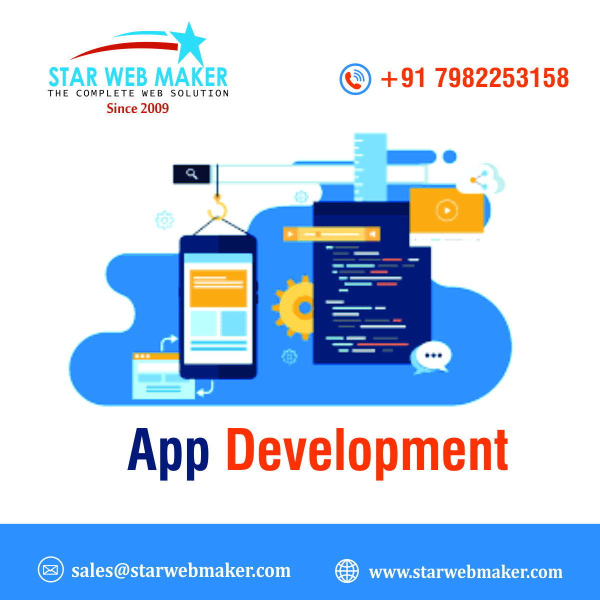 StarWebMaker2's tweet image. At #Star_Web_Maker, we understand the importance of mobile apps and possess competitive experience and expertise in it. As a leading #App_Development_Company in #Noida, we’ve assisted countless brands from startups, SMBs to large enterprises with our cutting-edge services.