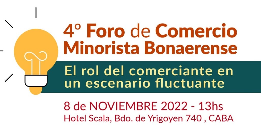 ¡Se viene el 4° Foro de Comercio Minorista Bonaerense!
Una jornada de nuevas tendencias para los comercios pymes.
📅 8 de Noviembre de 2022
🕰 13 horas
📝Inscribite en bit.ly/InscripcionFor…