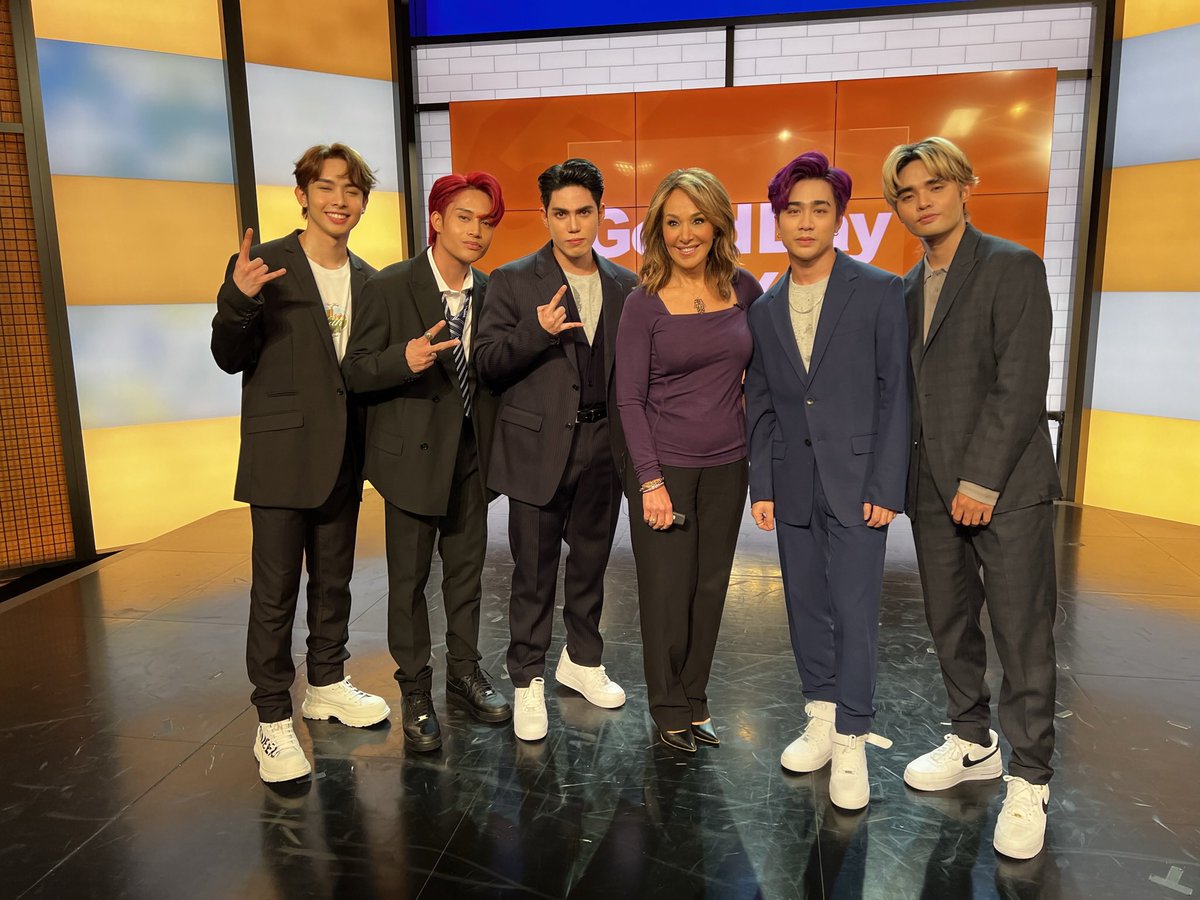 rosannascotto's tweet photo. Want to thank my new friends @SB19Official for performing on gdny #WYATTourNewYork #wyat And thank you A’tin https://t.co/8l51ekLVU2