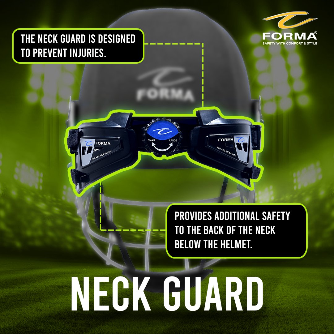 Formahelmets's tweet photo. The Neck Guard. It makes a difference. 👊
.
#formahelmets #cricket #neckguard  #cricketgears #crickethelmets #helmets https://t.co/UVIz9bsG3e