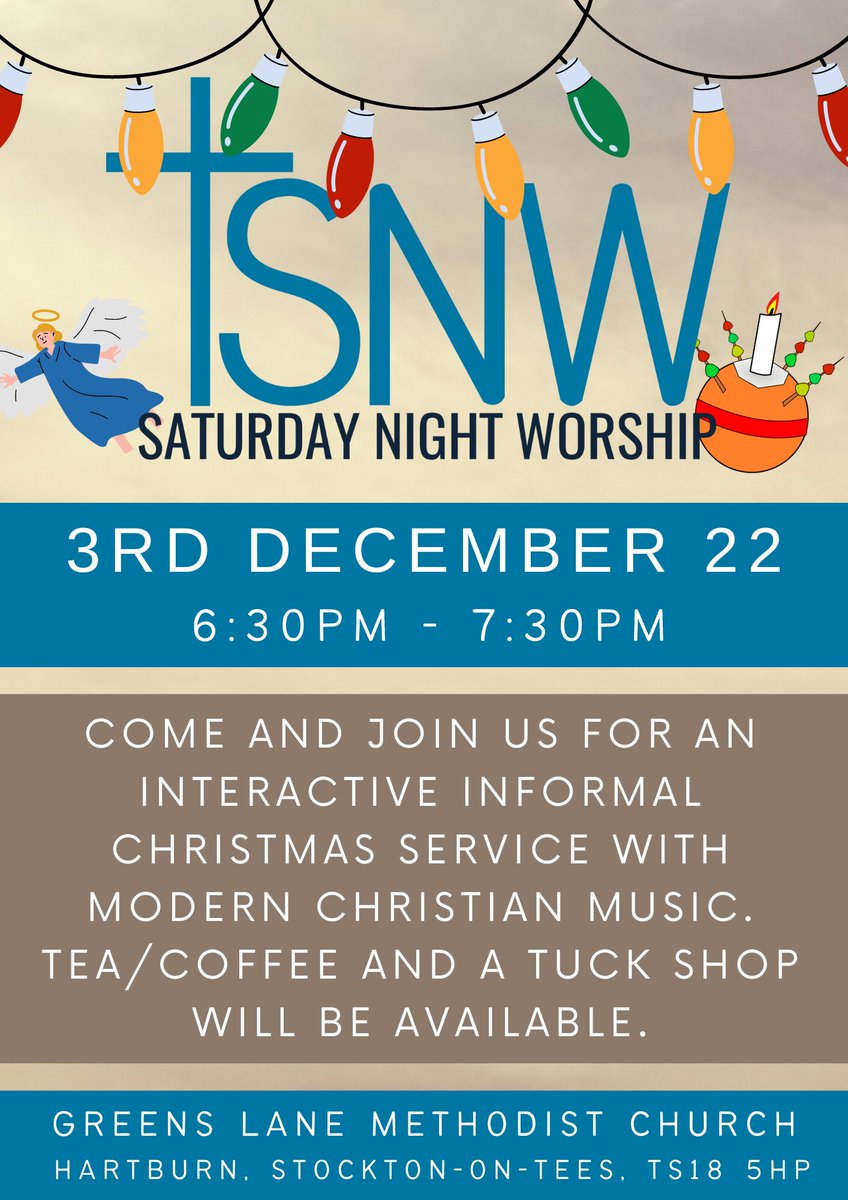The next Saturday Night Worship takes place at Greens Lane on 3rd December.