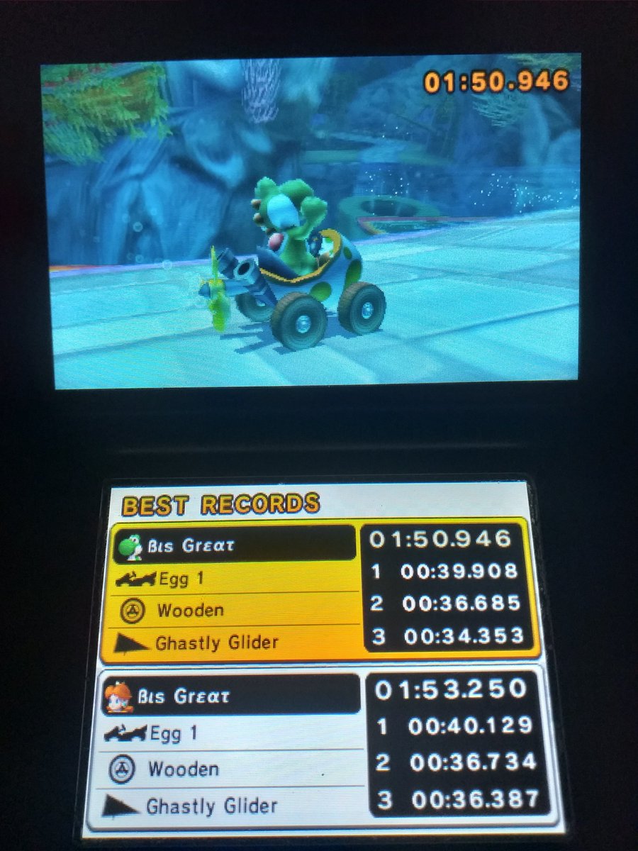 _PierreMK's tweet photo. Well, I spent a lot of time on this track , and this is where I finished my work for now. 

On the left, 1:52.273, 3rd Worldwide.
Bad pace but the lap 3 is my best ever. 

On the right, 1:50.946 using the glitch, this is my 6th French Record. 

Top 10 PP isn't far now... https://t.co/pZTGdly4Gc