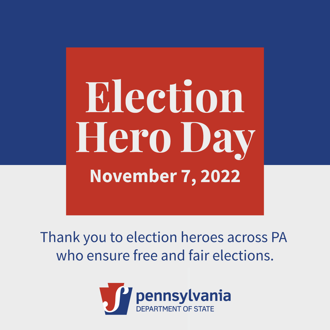 Today is Election Hero Day. I would like to salute the thousands of hardworking election workers who work year round to ensure elections are free and open. #ThankYouElectionHeroes