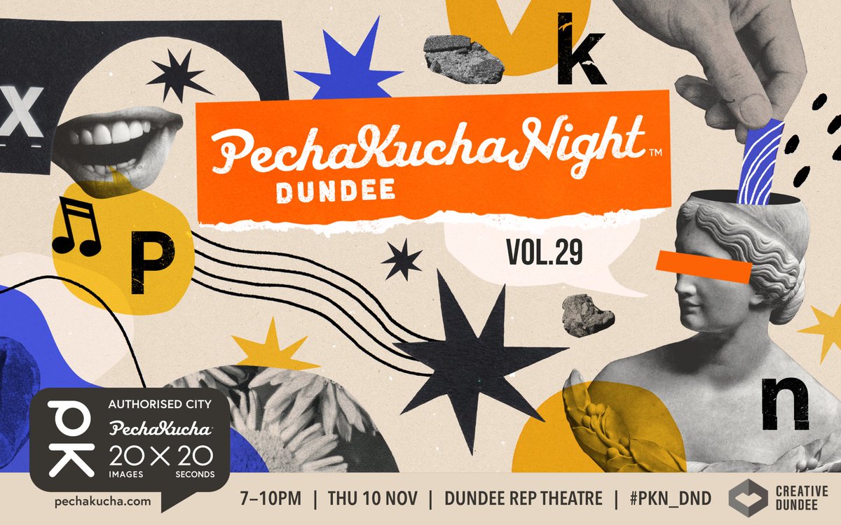 Creative Dundee (Archived) (@creative_dundee) on Twitter photo PechaKucha Night Vol. 29 is THIS WEEK! 😮
We’d love to see you at <a href="/DundeeRep/">Dundee Rep</a> and can’t wait to hear from our brilliant #PKN_DND speakers including @FatimaIshaqMSYP, @StephGrahamNJS, <a href="/SidlingBears/">Sam Gonçalves</a>, <a href="/rav_deep/">Ravideep Kaur</a>, <a href="/zecbmo/">Gary McCartan</a> & more!
Find out more and book now: creativedundee.com/2022/09/pechak… PechaKucha Night Vol. 29 is THIS WEEK! 😮
We’d love to see you at <a href="/DundeeRep/">Dundee Rep</a> and can’t wait to hear from our brilliant #PKN_DND speakers including @FatimaIshaqMSYP, @StephGrahamNJS, <a href="/SidlingBears/">Sam Gonçalves</a>, <a href="/rav_deep/">Ravideep Kaur</a>, <a href="/zecbmo/">Gary McCartan</a> & more!
Find out more and book now: creativedundee.com/2022/09/pechak…