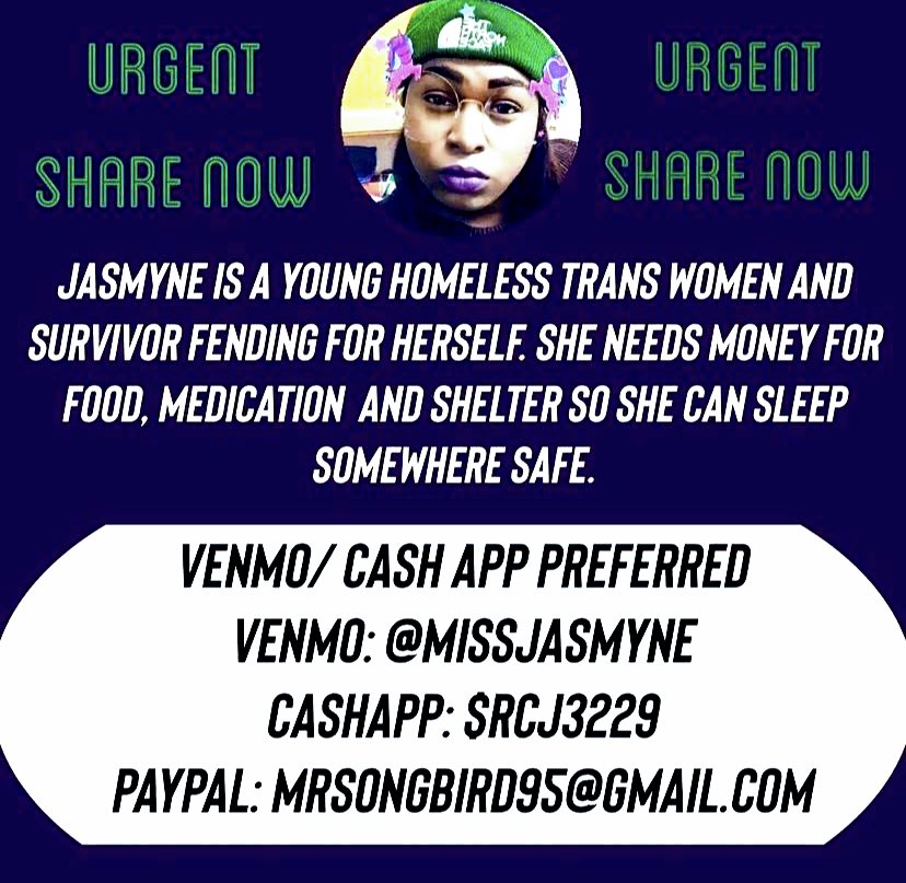 🆘DIRE EMERGENCY🆘 Homeless trans desperate for shelter! Was in motel but been on the streets for 2 nights now! Asking everyday for help but ignored mostly! Im hungry, scared, and dont feel safe! IM BEGGING, PLEASE HELP ME‼️🙏🏾

#MutualAid  #trans #crowdfund #help  #emergency