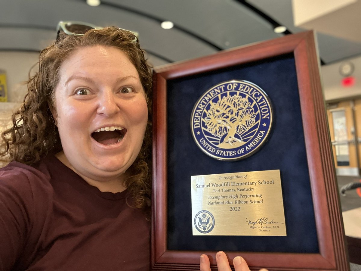 I was so pumped to see this amazing Blue Ribbon School honor in person! This makes my heart sing and I am so proud of our staff, students, and families <a href="/FTWoodfillES/">Woodfill Elementary</a> <a href="/FTSchools/">Fort Thomas Schools</a>