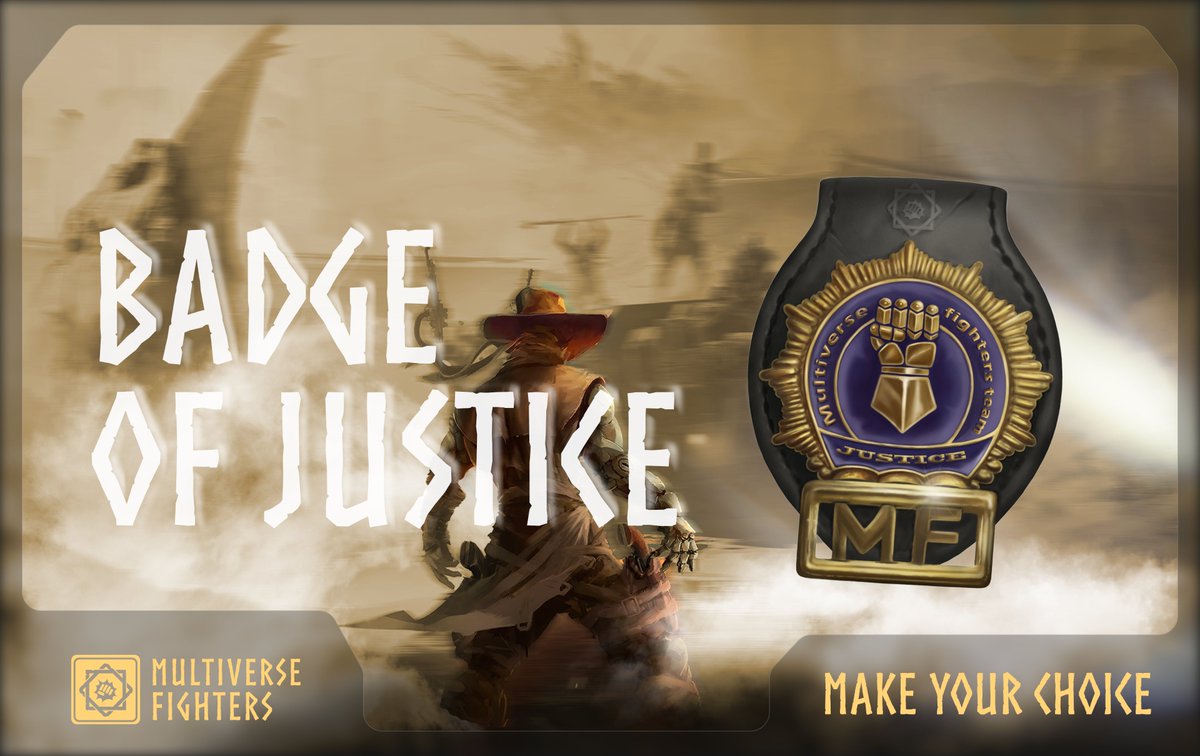 🫡We want to accept the first three Punishers into the Order of Justice.
✨By the way, as a reward they will receive the NFT Badge of Justice and the respect of all residents of Versum

🧵More info in discord.gg/mfight