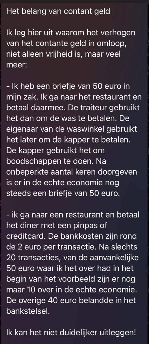 Het belang van Cash. Even lezen… #HMM #denkaanhenk