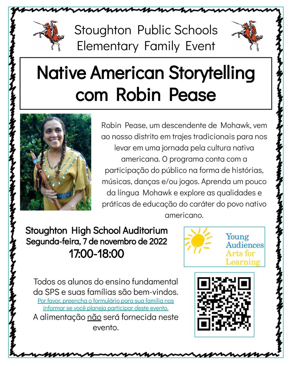 Looking forward to this event tonight! 5pm at the Stoughton High auditorium!