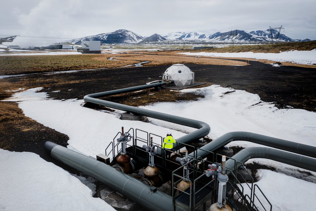 CarbFix's tweet photo. We are extremely excited to finally start injecting transported CO2 from Switzerland for permanent mineralization! 🌏 https://t.co/XBZ817RuEl 
#Climateaction #DemoUpCARMA #DemoUpStorage #Carbfix @DemoUpCarma https://t.co/gRMBwRpXmb