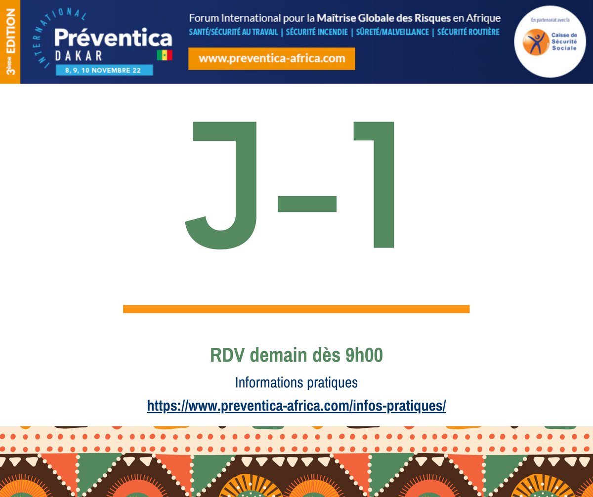 #forum #international #senegal #dakar #developpementeconomique #maitrisedesrisques
#santeautravail #entreprises #securite #securiteautravail #securiteincendie #surete #securiteroutiere #securitecivile #prevention #preventiondesrisques #opportunité #qualitedevieautravail #Afrique