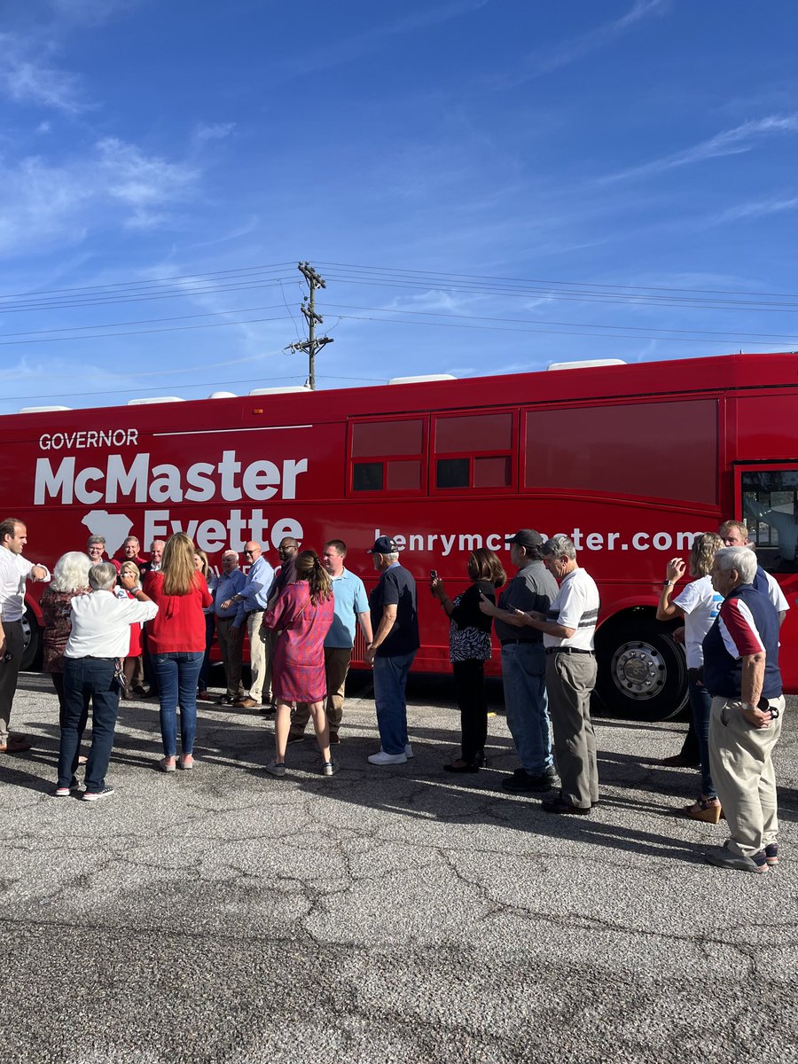 South Carolina Vote McMasters and keep it Red!! Send a message to all Northerns who moved down here, there’s a reason they came and McMaster is the Answer!!!