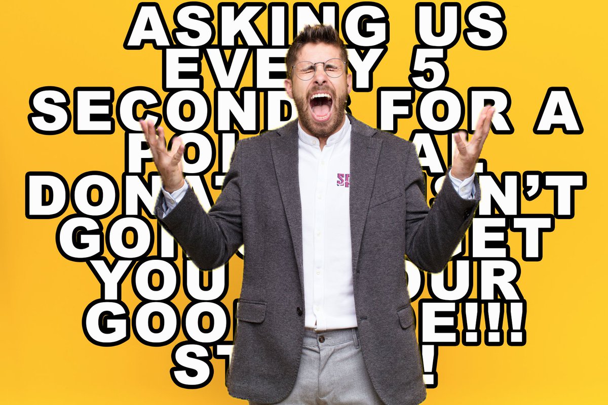 splitmediastl's tweet photo. ASKING US EVERY 5 SECONDS FOR A POLITICAL DONATION ISN’T GOING TO GET YOU ON OUR GOOD SIDE!!! STOP!!!! https://t.co/WGuqbtqKmG #web #webdesign #webdevelopment #seo #sem #creative #adagency #advertising #agencylife #brand #branding #brandstrategy #branddevelopment #socialmedia https://t.co/SgHv1mgrlv