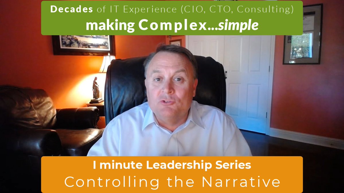 JeffreyLush's tweet photo. Controlling the Narrative is part of a video series of brief videos called:  "1 min Leadership"; check out the playlist at: https://t.co/sc0roKevwb. To discuss how to help your organization, email jefflush@lushadvisors.com. https://t.co/jom3W4YmEg